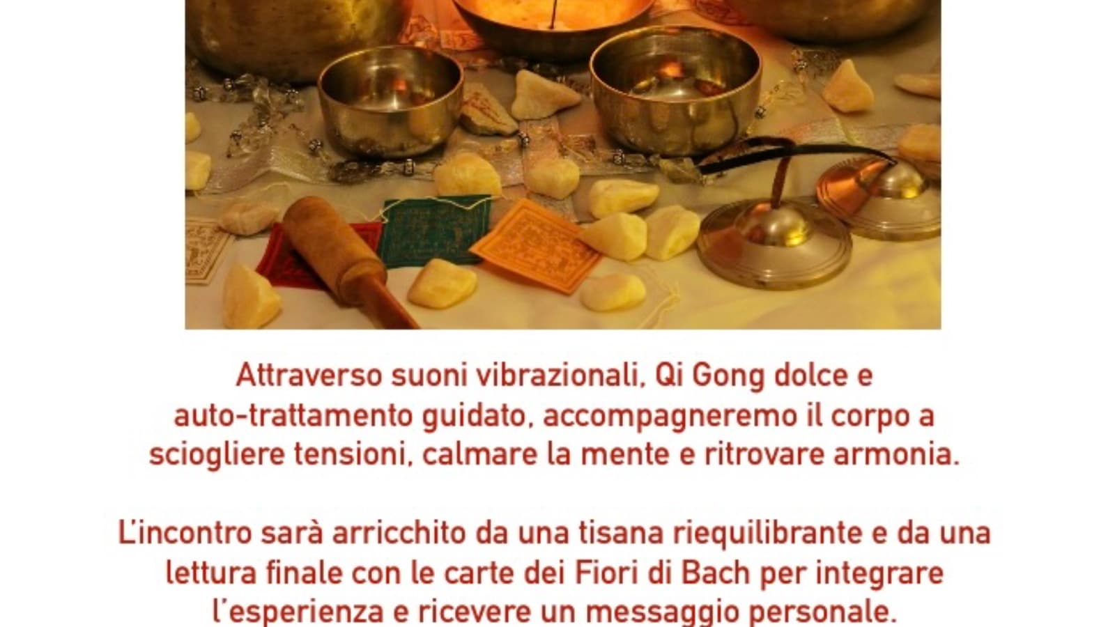 Bagno di suono e armonizzazione energetica